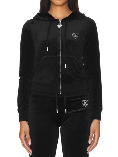 Juicy Couture Women's Full Zip Hoodie Black