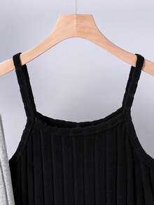 Sparklyn 少女休闲百搭优雅蝴蝶结外套+针织罗纹连衣裙两件套，秋冬款 - 杏色 - 查看 6