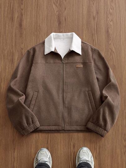 SWAVVY 男士时尚灯芯绒保暖长袖外套，秋冬款