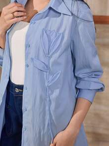 Modelyn Fashionable 3D Floral Casual Women Blouse