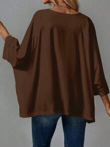 EMERY ROSE Camiseta básica minimalista casual para mujer, adecuada para otoño/invierno, casual - Multicolor - Ver 6