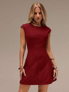 SHEIN Forever 21 春夏女装浪漫/舞会/正式/生日/90年代风格/商务休闲/优雅/西式/外出/时尚/休闲/千禧年风格/夜店/办公室/鸡尾酒会/复古/紧身/锐舞派对/音乐节/趣味/优雅/老钱风/街头风/度假装/乡村音乐会/工作装/端庄/春假/单身派对/演唱会/酷炫/基础款/毕业/A字裙/短款/黑色迷你裙 - 紅色 - 查看 7