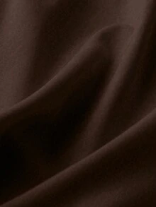 EMERY ROSE 女士纯色简约长袖休闲连衣裙 - 咖啡 - 查看 3