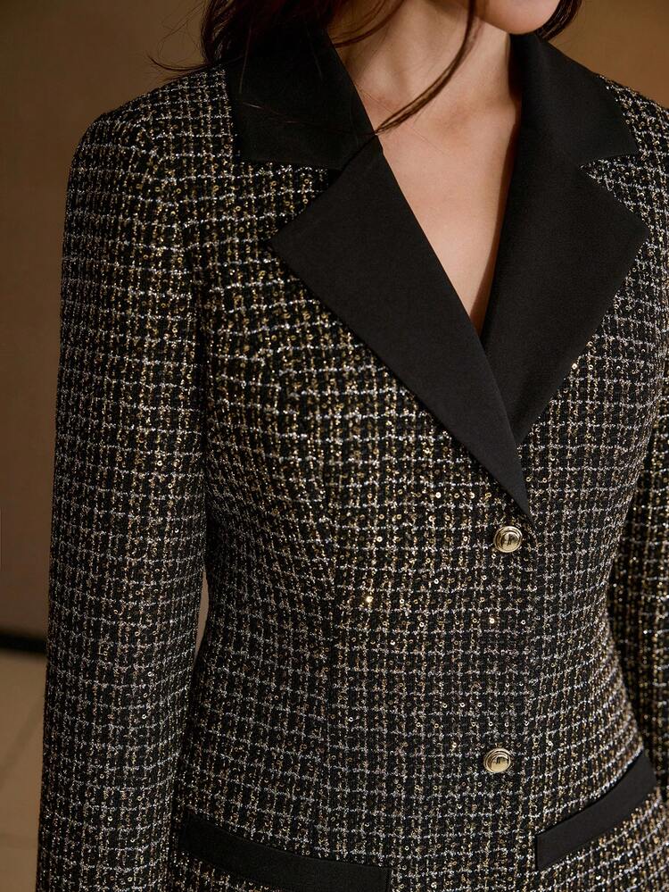 LAPEL COLLAR BUTTON FRONT DRESS