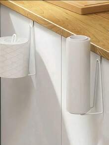 1PC No Drilling Wall Mounted Bathroom Kitchen Toilet Paper Holder Dispenser Roll Towel Rack Storage Organizer Shelf Shoe Drying Rack For Home Hotel Dorm Room Organization - Multicolor - View 3