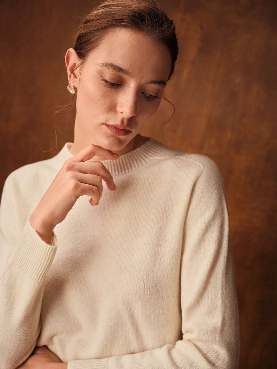 MOTF PREMIUM 100% WOOL KNITTED CREW NECK LONG SLEEVE SWEATER, AUTUMN/WINTER