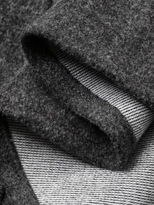 Dazy Plus Thick Woolen Fabric Sleeveless Short Casual Plus Size Women Mini Dress - Grey - View 3