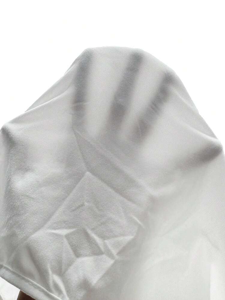 Siren Gaze Blusa corta casual y elegante con pliegues asimétricos para mujer, adecuada para el verano y el uso diario - Blanco - Ver 7