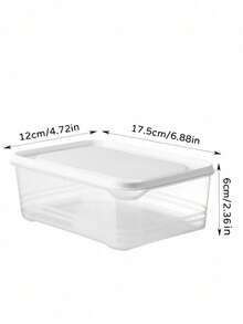 4个带盖冰箱食品储存盒，可堆叠密封保鲜盒，适用于厨房肉类、水果和蔬菜的保鲜 - 彩色 - 查看 2