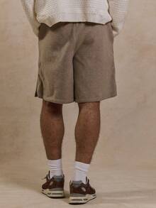 Musero Drawstring Basic Plain Style Shorts Spring Summer - Brown - View 4