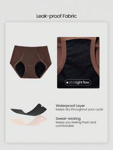 GLOWMODE 3条装 经期安全防水不吸收型速干防漏中腰三角内裤 适用于月经期、产后、日常活动、休闲、工作场合 - 肉桂靈感 - 查看 3