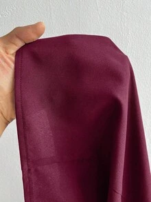 Elenzga 大码性感露肩上衣 - 酒紅色 - 查看 6