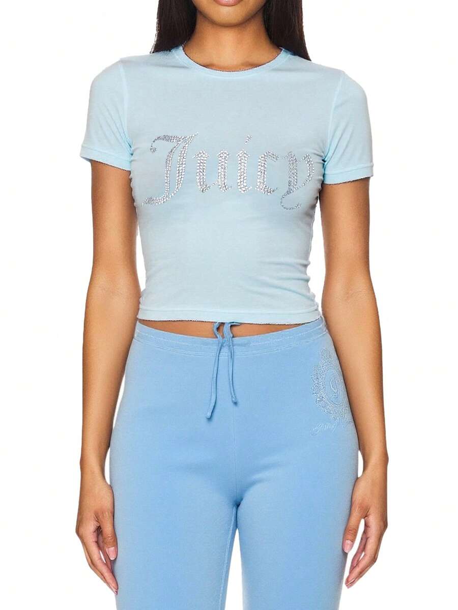 Juicy Couture Women's T-Shirts Blue - Dusty Blue - View 1