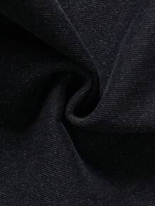 Manfinity Denimwave 男士几何图案口袋直筒休闲牛仔裤，适合外出聚会、通勤、度假、街头、垃圾摇滚风 - 黑色 - 查看 7