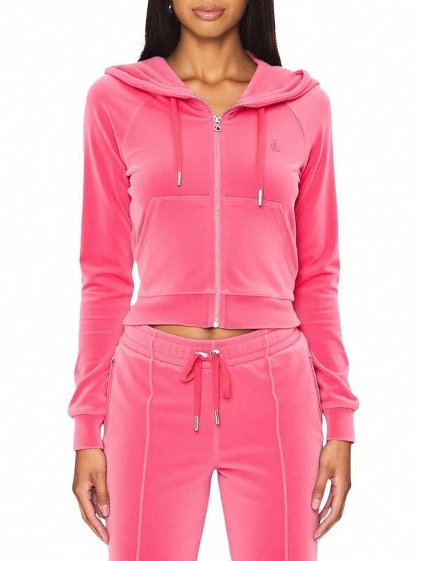 Juicy Couture Women's Full Zip Hoodie Pink