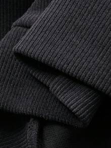 DAZY Bộ áo hoodie dày màu xanh navy trơn dành cho nam, Thu/Đông - Màu xanh hải quân - Xem 8
