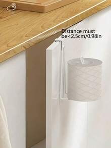 1PC No Drilling Wall Mounted Bathroom Kitchen Toilet Paper Holder Dispenser Roll Towel Rack Storage Organizer Shelf Shoe Drying Rack For Home Hotel Dorm Room Organization - Multicolor - View 2