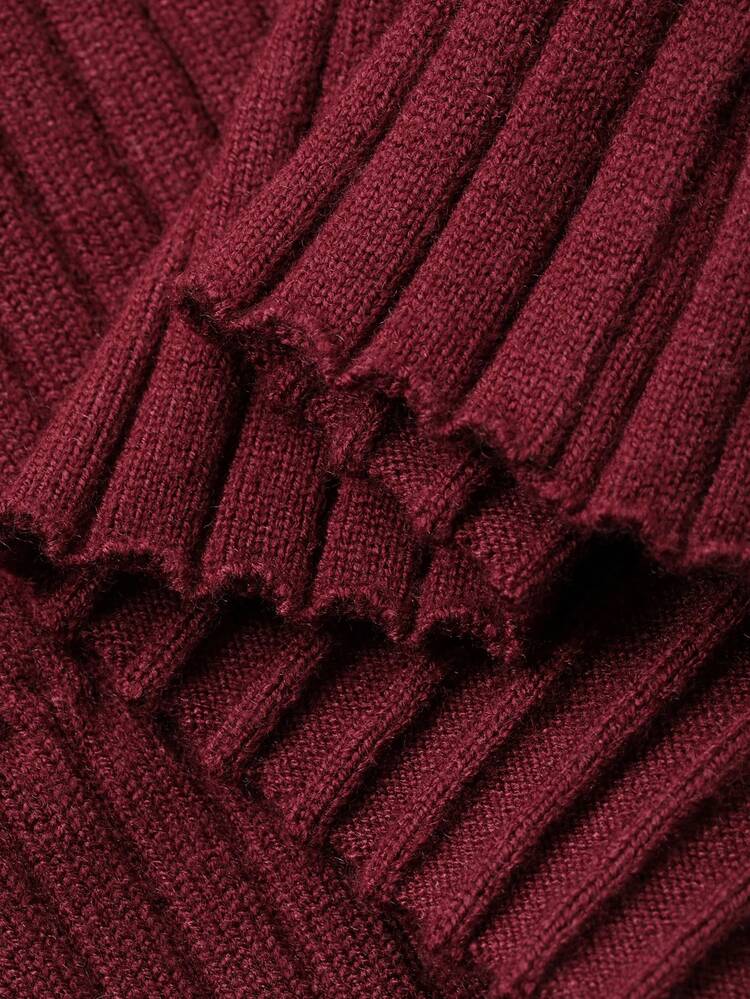 Women's Elegant Off-Shoulder Solid Color Sweater, Autumn