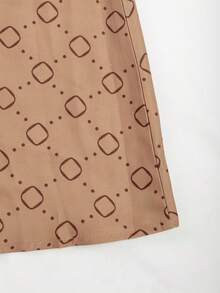 GlowEve 菱形图案褶裥优雅半身裙 - 彩色 - 查看 5