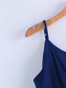 GlowEve Women's Fashion Casual V-Neck Pleated Wrap-Around Bowknot Tie Waist A-Line Camisole - Royal Blue - View 5