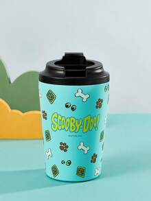 SCOOBY-DOO X SHEIN 12 Oz / 360 Ml  Vacuum Insulation Stainless Steel , Coffee Cup Leak-Proof Cover, Suitable For Hot Drinks / Cold Drinks, Suitable For Most Cup Holders,Gift Ideas - 綠色 - 查看 6
