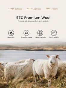 GLOWMODE 97%羊毛混纺柔软保暖触屏手套，秋冬户外日常休闲穿着 - 粉色 - 查看 2