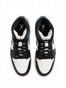 Nike Air Jordan 1 Mid SE Women's Shoes White / Light Dew / Oxidized Green / Black FQ7818 - White/Light Dew/Oxidised Green/Black - View 4