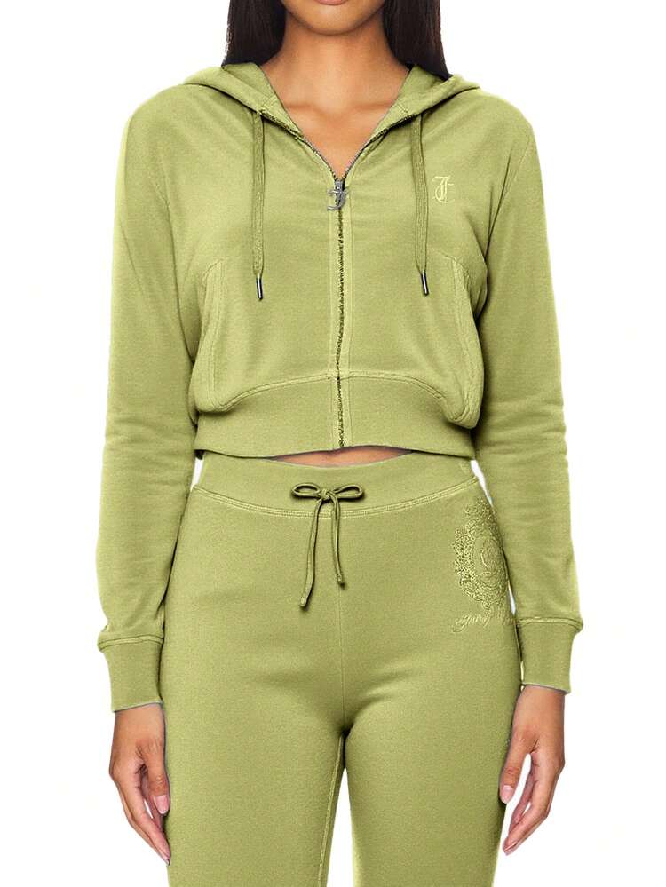 Juicy Couture Women's Full Zip Hoodie Green - Green - View 1