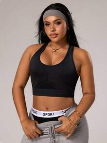 Seamluxe SHEIN Sport 女士加大码无缝运动文胸