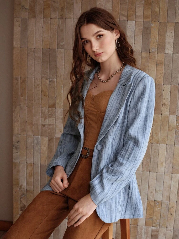 TIE DYE LAPEL COLLAR BLAZER