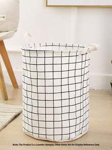 1个可折叠便携帆布洗衣篮，也适用于存放衣物和儿童玩具，家用洗衣篮，大容量洗衣袋/洗衣用品，带提手