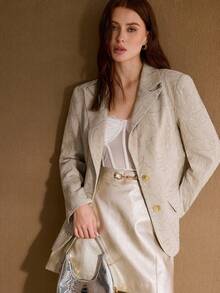 MOTF PREMIUM JACQUARD SEQUIN ELEGANT WOMEN BLAZER