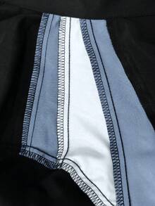 Manfinity Campus Court Aesthetic Post--Men's Long Sleeve Color Block Zipper Front Outdoor Windbreaker Jacket, Fall - Baby Blue - View 7