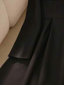 GlowEve CURVE Plus Size Women's Elegant Collared Long Sleeve Half-Placket Cinched Waist Casual Long Dress, Winter