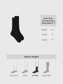 GLOWMODE Tất hỗ trợ hàng ngày bằng vải cotton pha mềm mại ấm áp - Dark Black - Xem 7