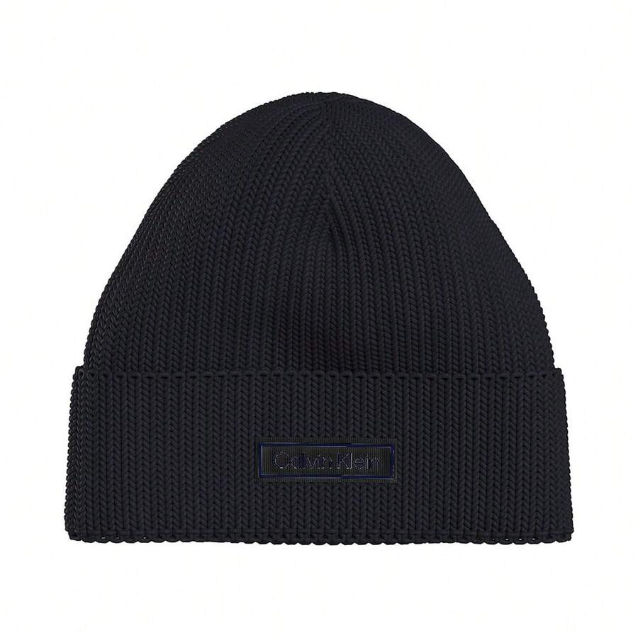 Calvin Klein Men's Beanies Stretchy Skin-Friendly Durable School Daily Date Blue LV04D8053G-CEF - Dark blue - View 1