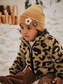 Cozy Pixies Áo khoác cardigan cổ đứng lót nhiệt họa tiết da báo cho bé gái, áo khoác cơ bản thoải mái, đa năng, phong cách thường ngày, phù hợp mặc trong nhà, ngoài trời, trượt tuyết, trở lại trường, mặc hàng ngày, thể thao, tiệc tùng, lễ hội, Halloween, Giáng sinh, năm mới, ngày lễ tình nhân - Nhiều màu - Xem 4