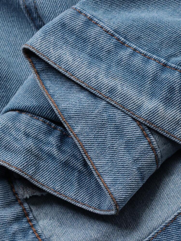 Women's Loose Casual Street Style Denim Jacket, Suitable For Autumn And Winter