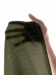 SHEIN Frenchy Mock Neck Ribbed Knit Textured Fabric Tee Winter,Fall,Fall Clothes For Women Green Christmas Casual Spring - Army Green - View 7