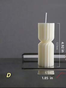 Cirelle 8 estilos de velas aromáticas grandes con diseño geométrico abstracto blanco para boda, yoga, meditación, decoración del hogar, relajación, purificación del aire, regalo de cumpleaños y vacaciones - Blanco - Ver 7