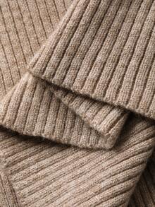 DAZY 少女休闲不对称罗纹开衫