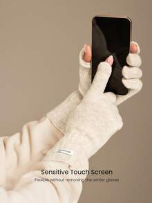 GLOWMODE Toasty Touch 97% Wool-Blend Soft Insulating Touchscreen Gloves Autumn Winter Outdoors Daily Casual Wear