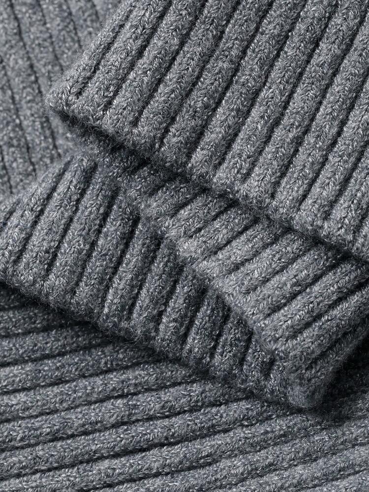 Women's Elegant Color Block Patchwork Sweater Dress, Autumn Modest Fashion