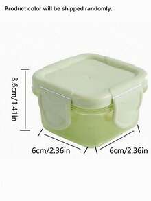 2 Piezas de Recipientes Cuadrados para Almacenamiento de Alimentos, Organizadores de Despensa Mini Gratis con Tapas Herméticas para Bocadillos, Especias y Alimentos Secos - Juego de Recipientes de Cocina Apilables - Verde - Ver 4