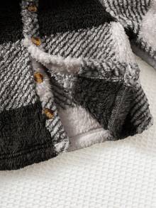 Cozy Pixies Babyjacke für Jungen, bunt, kariert, langärmelig, warm gefüttert, dick, gestrickt - Schwarz - Übersicht 7