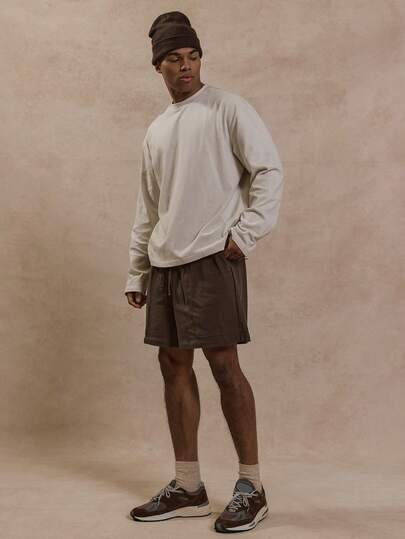 Musero Men Relaxed Fit Jersey Drawstring Carpenter Patch Shorts