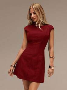 SHEIN Forever 21 春夏女装浪漫/舞会/正式/生日/90年代风格/商务休闲/优雅/西式/外出/时尚/休闲/千禧年风格/夜店/办公室/鸡尾酒会/复古/紧身/锐舞派对/音乐节/趣味/优雅/老钱风/街头风/度假装/乡村音乐会/工作装/端庄/春假/单身派对/演唱会/酷炫/基础款/毕业/A字裙/短款/黑色迷你裙 - 紅色 - 查看 3