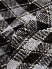 Elamini Váy chữ A không tay kẻ caro dành cho nữ, phong cách đường phố đơn giản, thoải mái, co giãn và mềm mại, phù hợp cho mùa thu, mùa tựu trường - Cà phê nâu - Xem 6