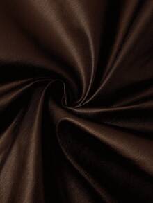 Ellevyn 女士优雅通勤纯色蕾丝拼接半身裙 - 摩卡棕 - 查看 6