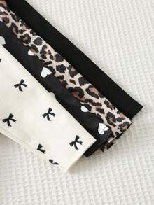 Cozy Pixies 4pcs Baby Girl Butterfly Pattern Knitted Soft Elastic Waist Pants Set Toddler Leggings Baby Girl Leggings Animal Print Clothes Toddler